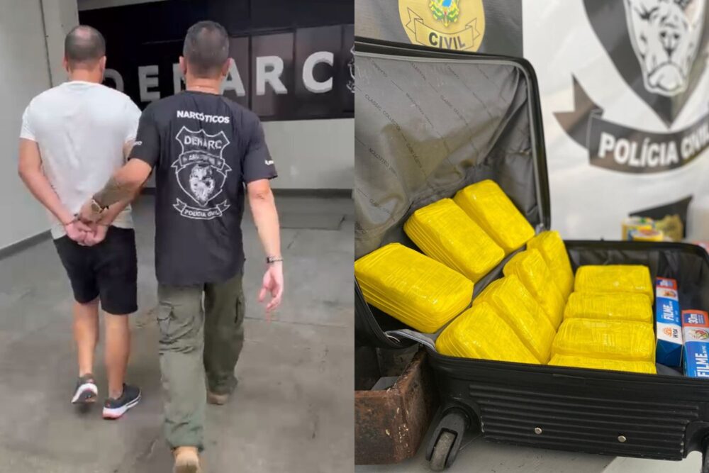 Homem é preso em flagrante com 26 tabletes de cocaína dentro de mala na zona norte de Manaus