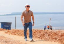 Prefeito David Almeida destaca avanço das obras do parque Encontro das Águas Rosa Almeida em Manaus