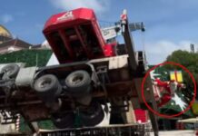 Operador de guindaste é preso após desabamento de estrutura da árvore de Natal que matou trabalhador no Centro de Manaus