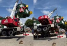 Governo do Amazonas cancela montagem da árvore de Natal do Largo de São Sebastião após acidente com morte de trabalhador