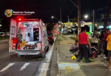 Frentista sofre fratura exposta após atropelamento na Avenida das Torres