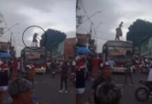 Vídeo: Pessoas dançam em cima de ônibus e causam transtornos no trânsito de Manaus