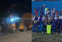 Ônibus do Águia de Marabá se envolve em acidente e preparador físico morre