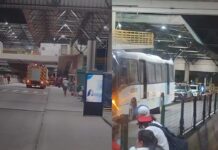 VÍDEO: Homem fica em estado grave após cair de ônibus e ser atropelado no T4, em Manaus