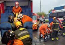 Dez vítimas são resgatadas após colisão entre micro-ônibus e ônibus no bairro Nova Cidade, em Manaus