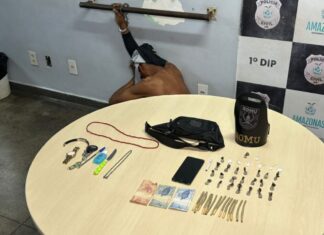 Homem é preso por tráfico de drogas nas proximidades da Manaus Moderna, no Centro