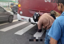 Passageiro tem braço amputado após racha entre ‘Amarelinhos’ na avenida Autaz Mirim, no bairro São José