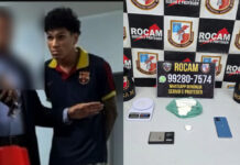 ROCAM prende homem por tráfico de drogas no bairro Cidade Nova após denúncia anônima