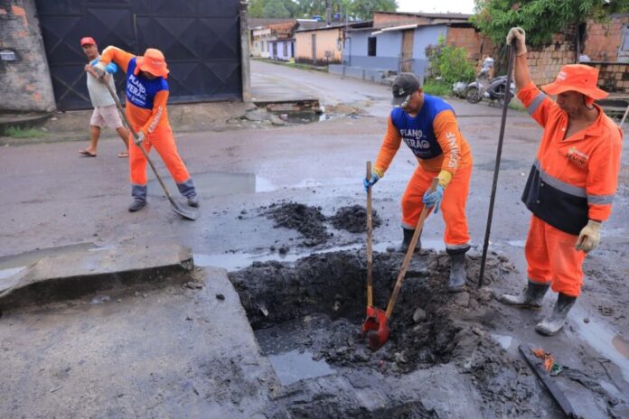 Prefeitura de Manaus reforça drenagem na Nossa Senhora de Fátima para evitar alagamentos