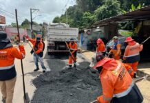 Ruas do Tarumã recebem melhorias na mobilidade urbana com recuperação asfáltica da prefeitura