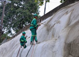 Prefeitura de Manaus avança em obra com geomanta e reforça segurança na Mário Ypiranga