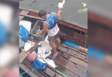VÍDEO: Homem é flagrado jogando lixo no Rio Negro nas proximidades da Manaus Moderna