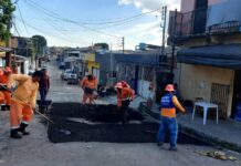 Prefeitura de Manaus intensifica recuperação viária no São José Operário e melhora tráfego na zona Leste