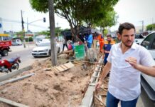 Prefeito Renato Junior vistoria obra na avenida Margarita e reforça preservação da arborização no Dia da Árvore